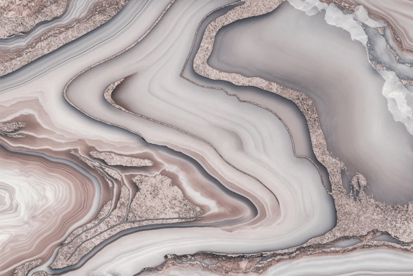 Powder Pink Rose Gold Marble