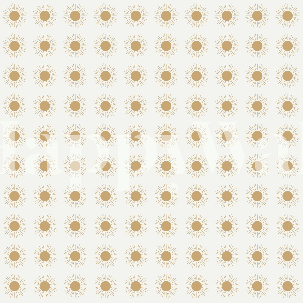 Boho Sun Pattern tapet i et rom