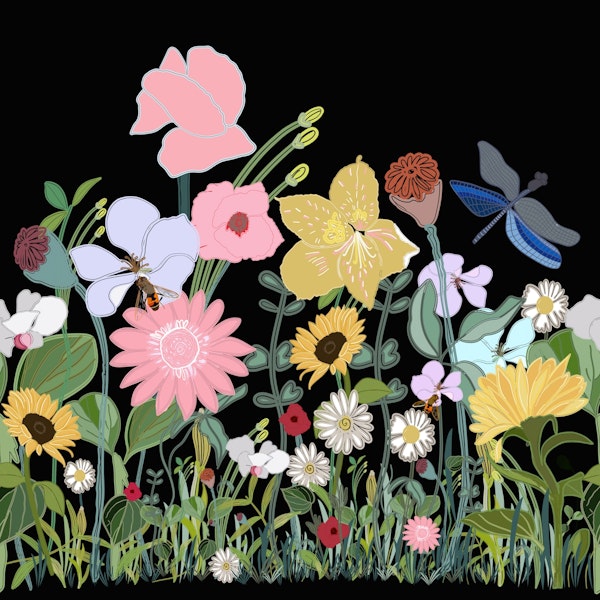 Garden border design dark