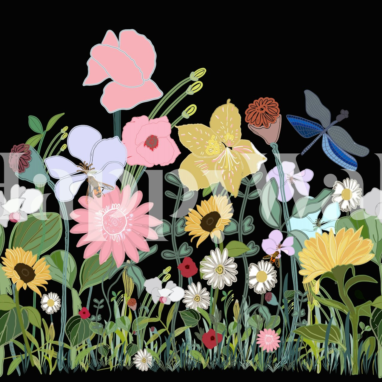 ταπετσαρία σε σκούρους τόνους