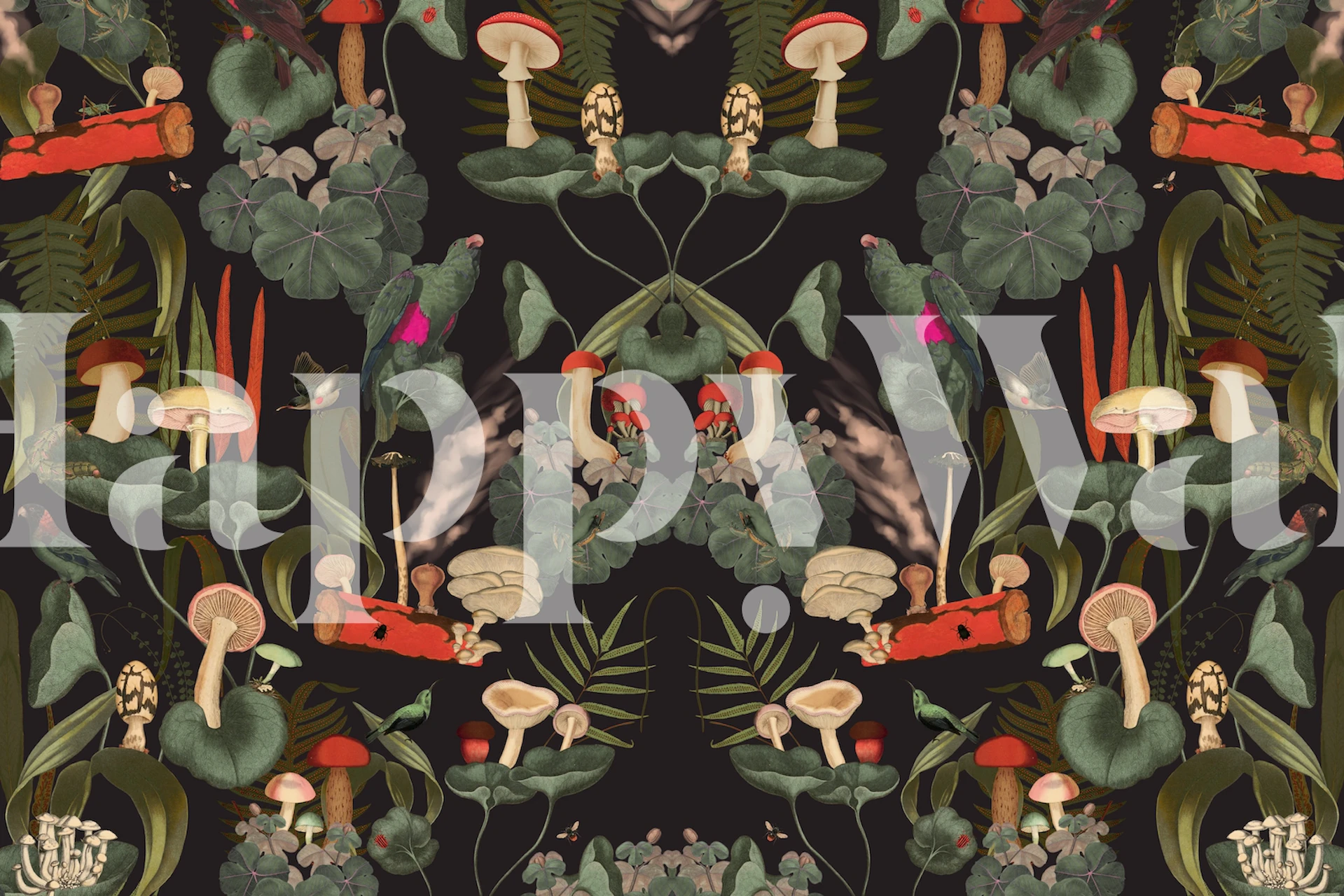 Design de papel de parede Dream Away em um quarto aconchegante