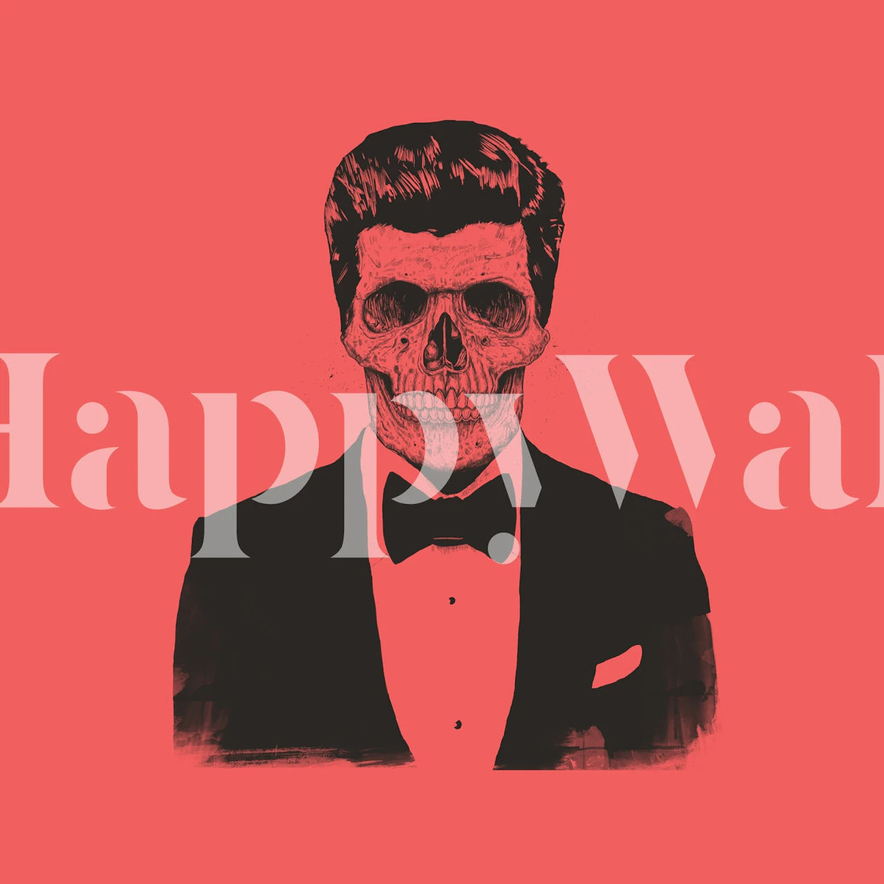 Vibrant wallpaper design in a trendy room