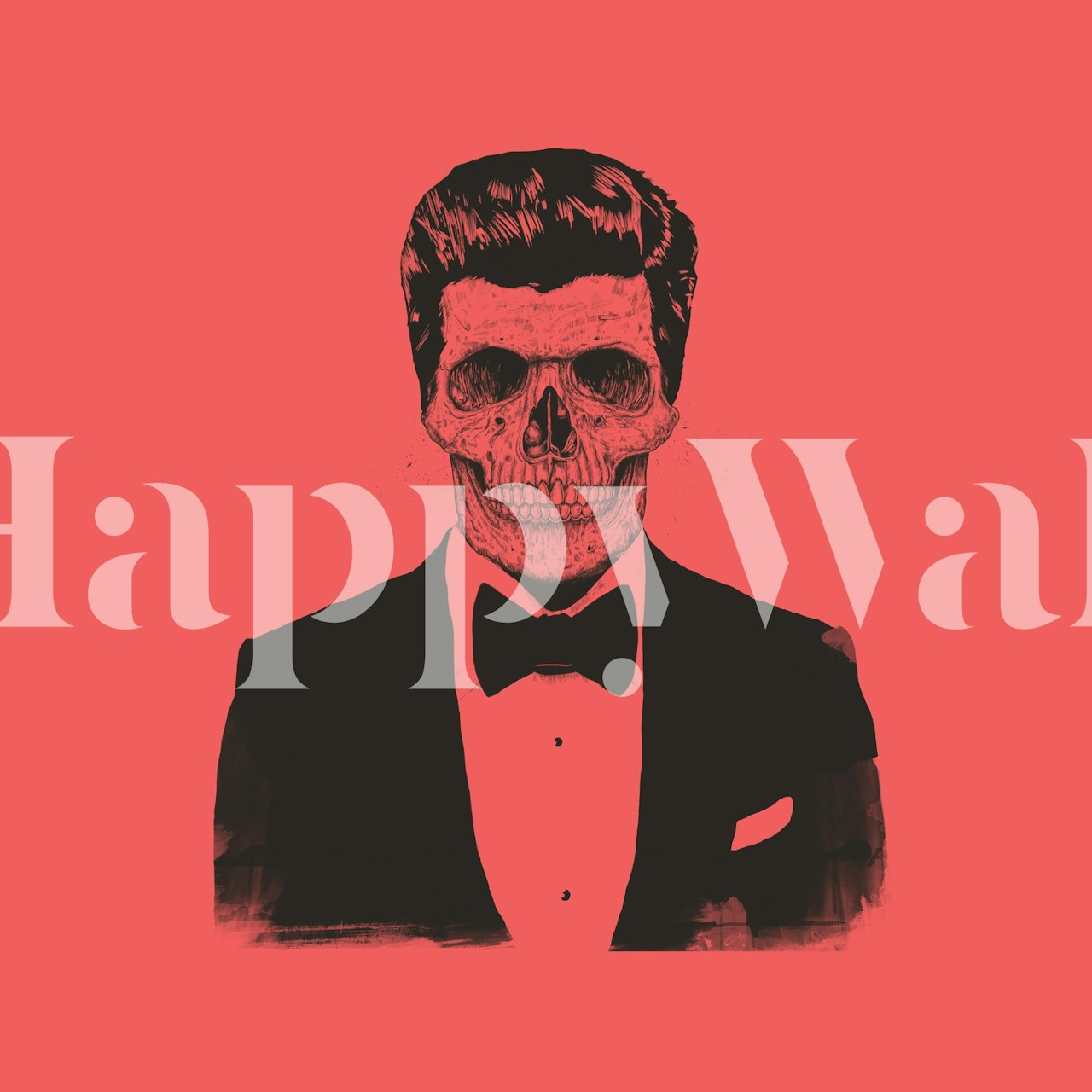 Vibrant wallpaper design in a trendy room