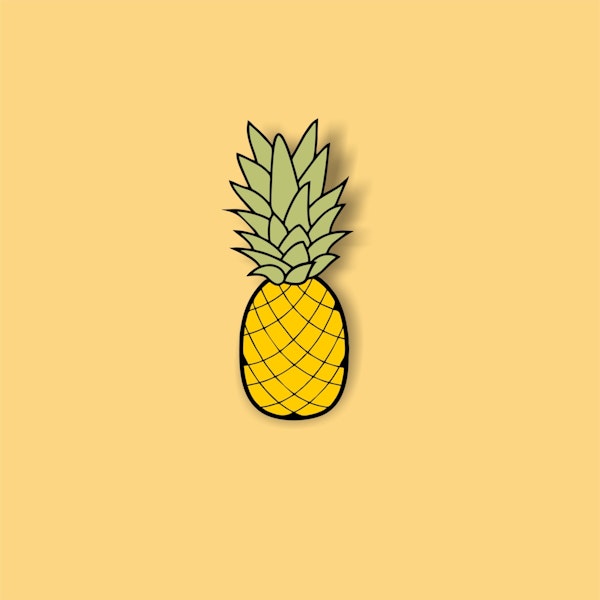 Sunny yellow pineapple