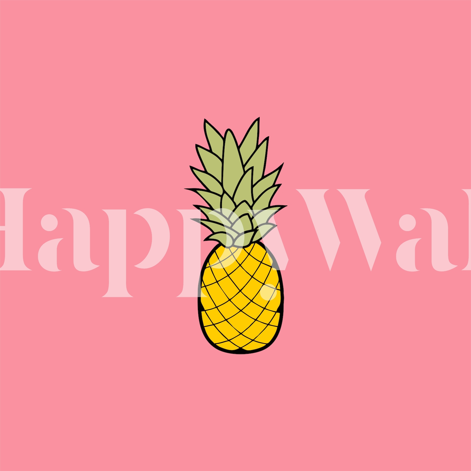Shop Pink Flamingo Pineapple Rose Wallpaper Online Happywall