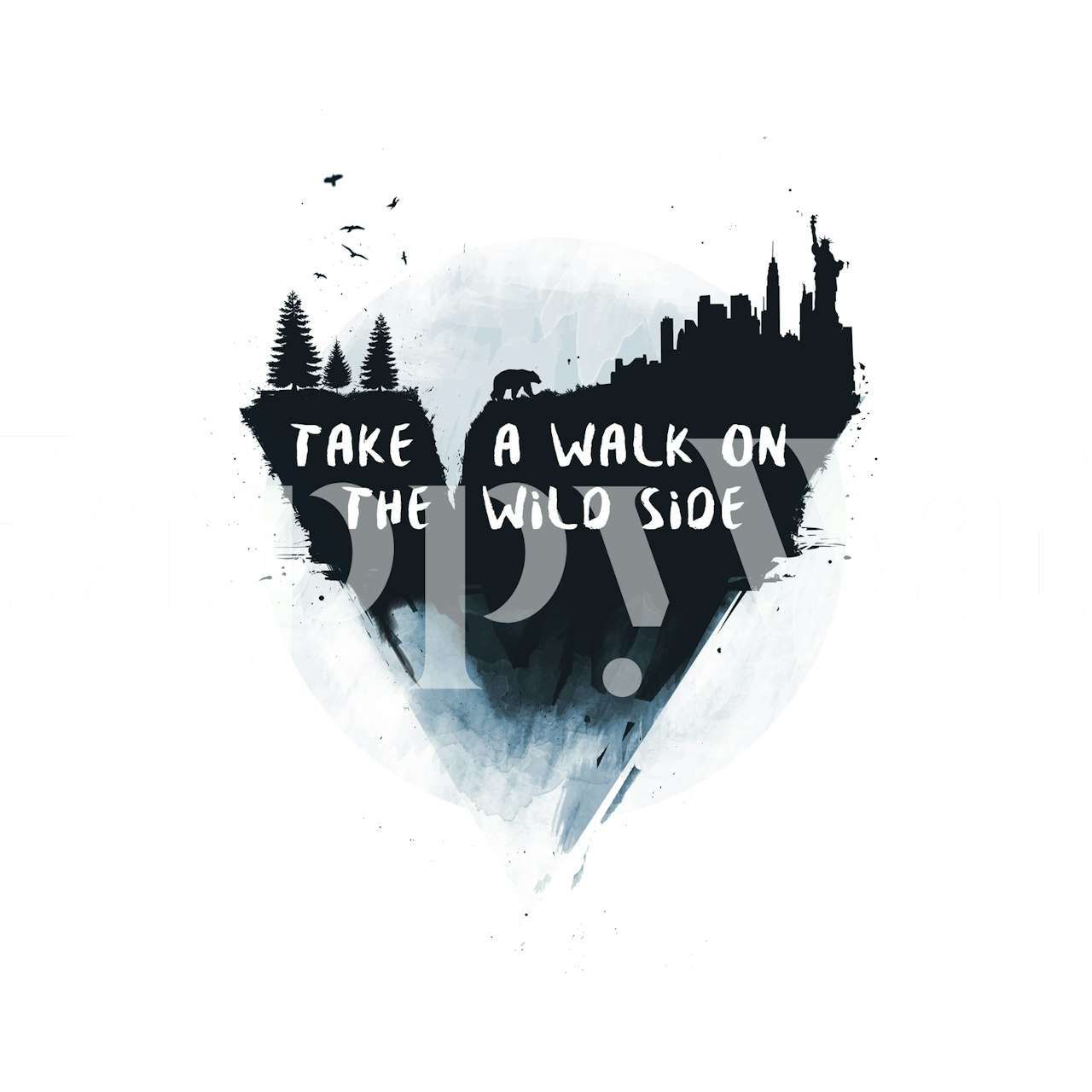 Walk on the wild side Tapete in einem Raum