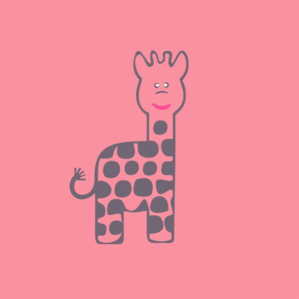African animal giraffe minimal