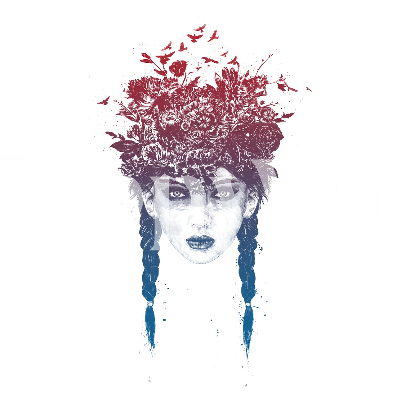 Summer Queen wallpaper design in a room