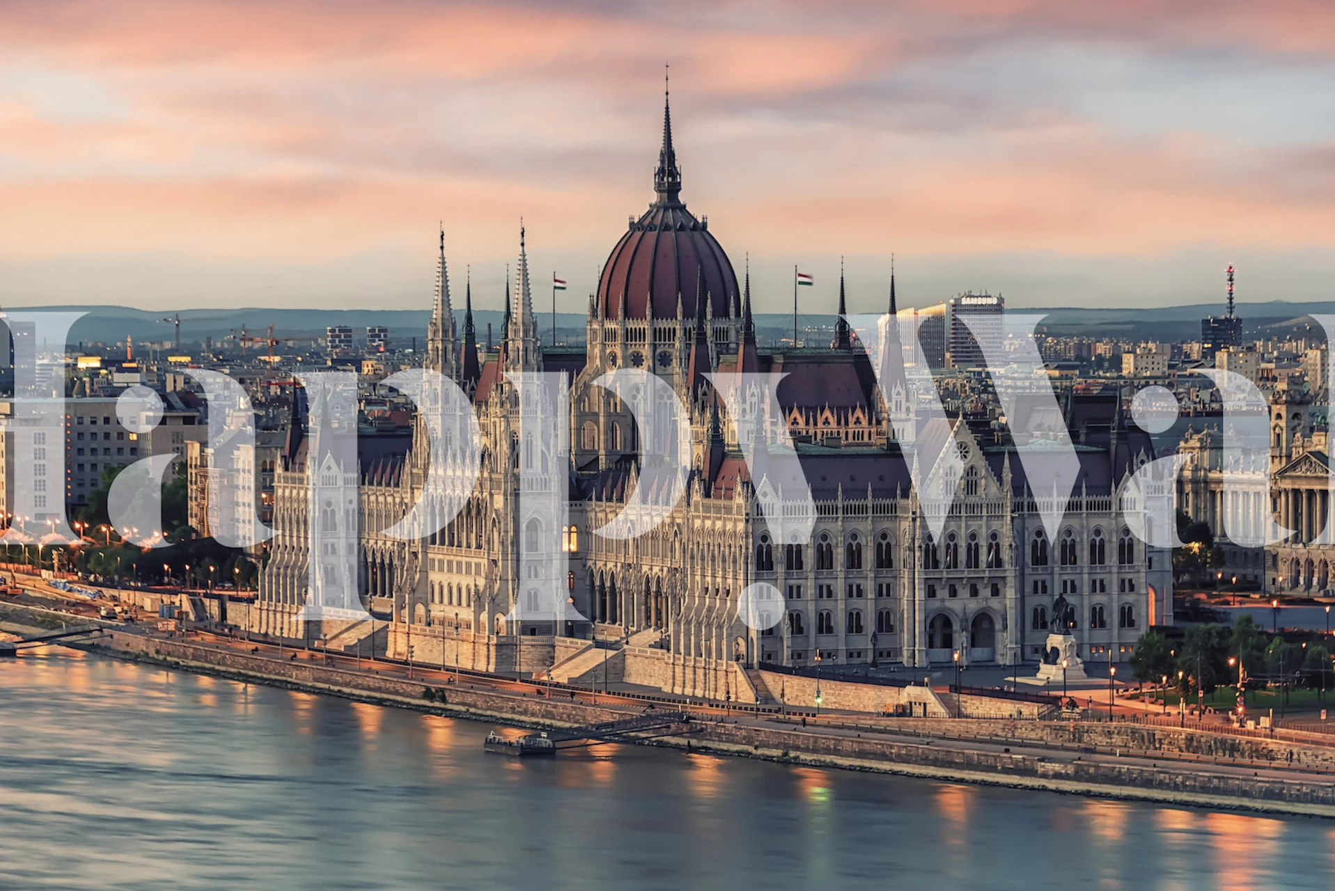 Hungarian Parliament Building tapet i et rum