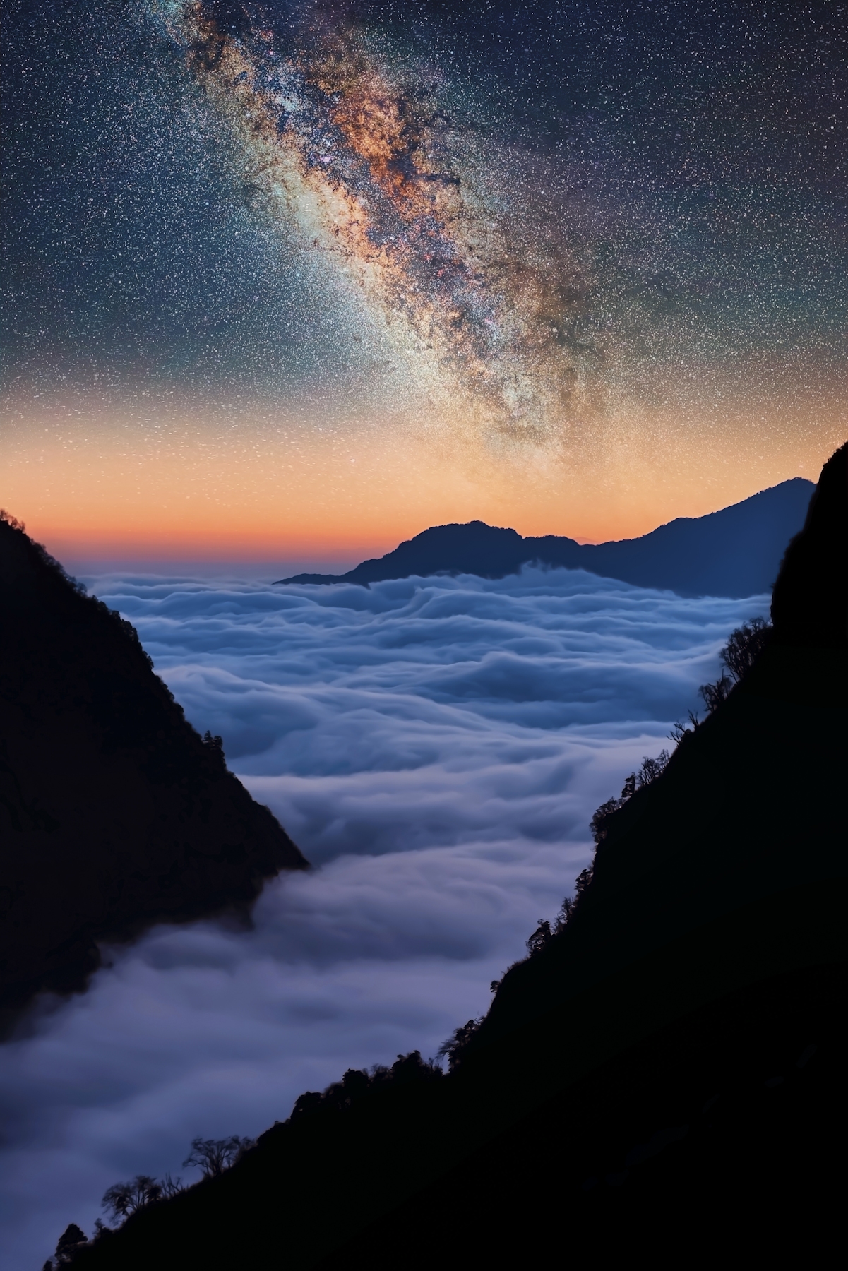 Himalayan Night wallpaper - Happywall