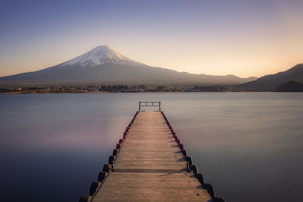 Kawaguchi lake at sunset
