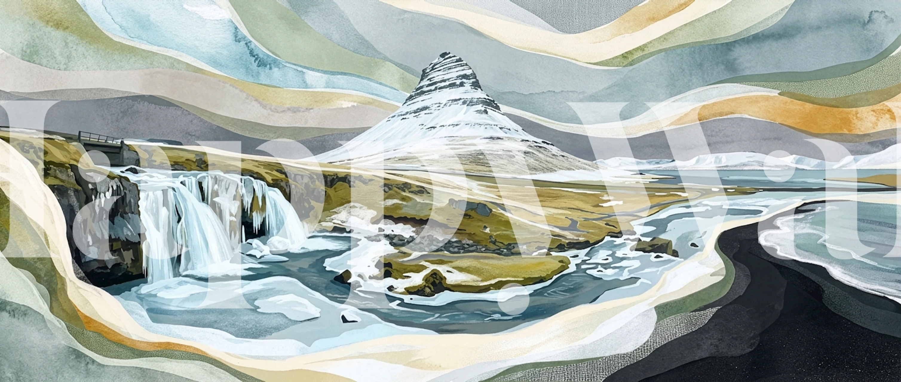 Kirkjufell Arrowhead Mountain wallpaper design