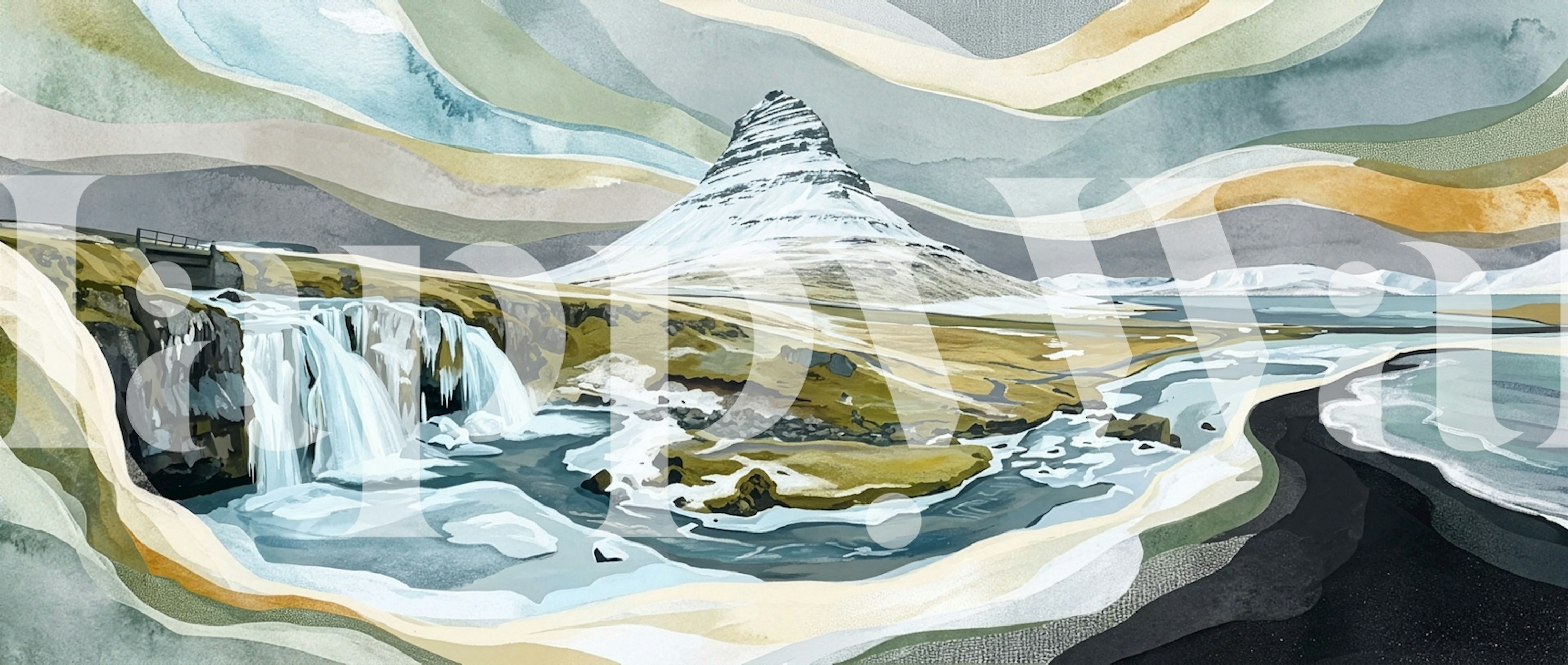 Kirkjufell Arrowhead Mountain wallpaper design