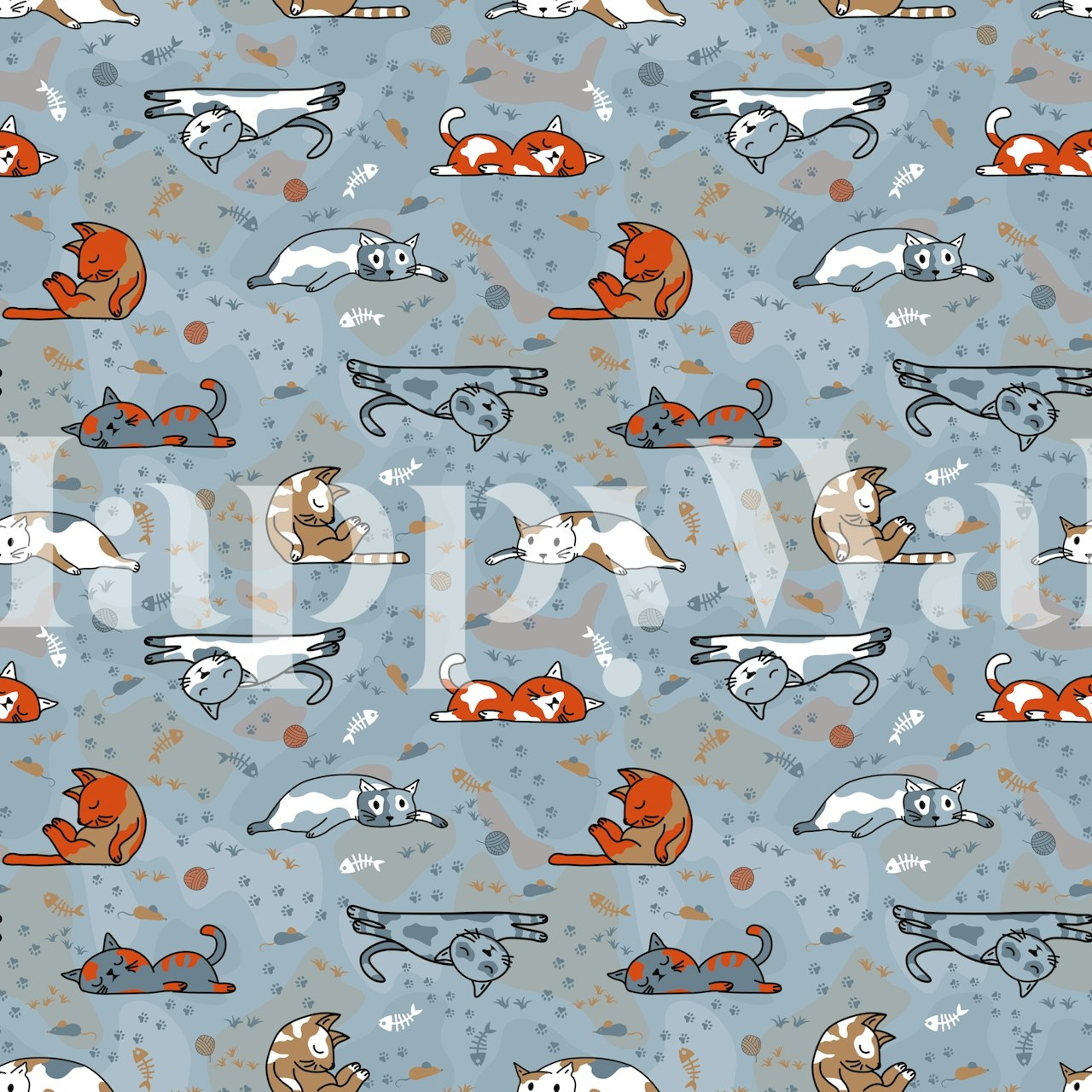 Lazy cats on vacation papel tapiz en una habitación