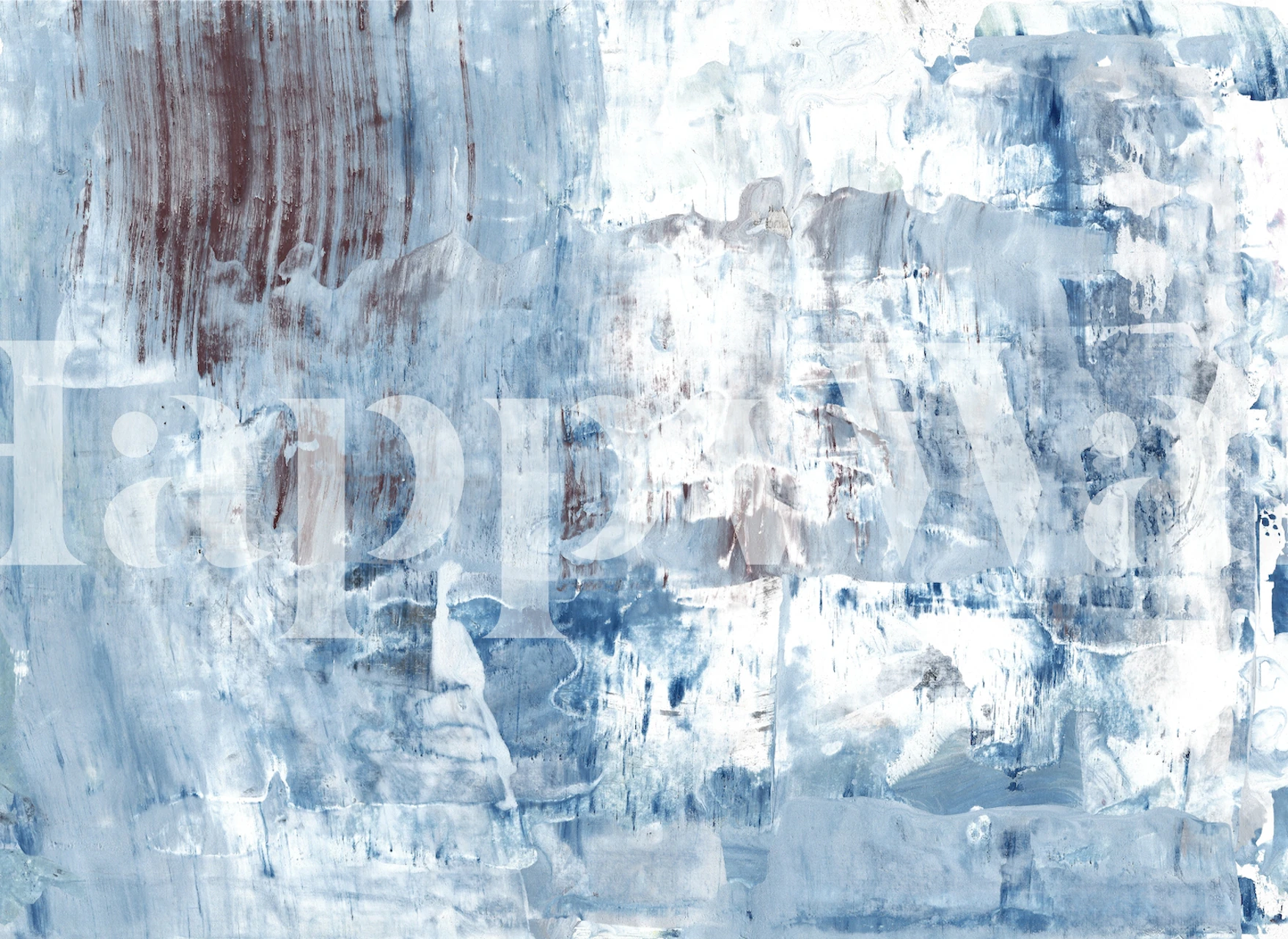 Blue abstract textured wallpaper with hints of brown