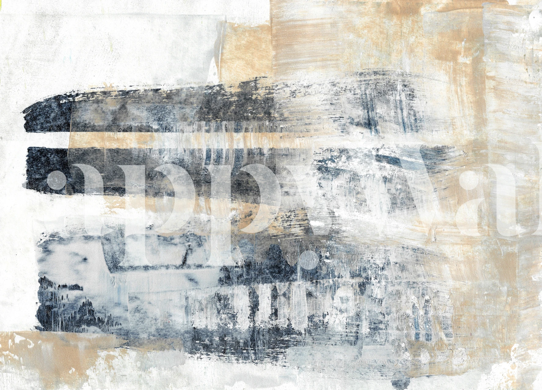 Abstract painting Equilibrium Tapete in einem Raum