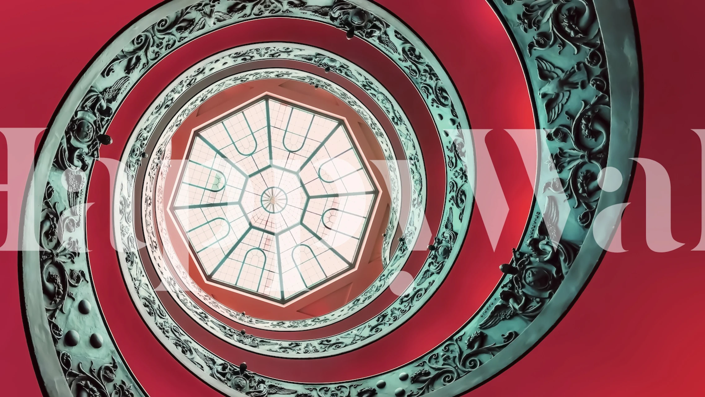 Double Spiral wallpaper in a stylish room