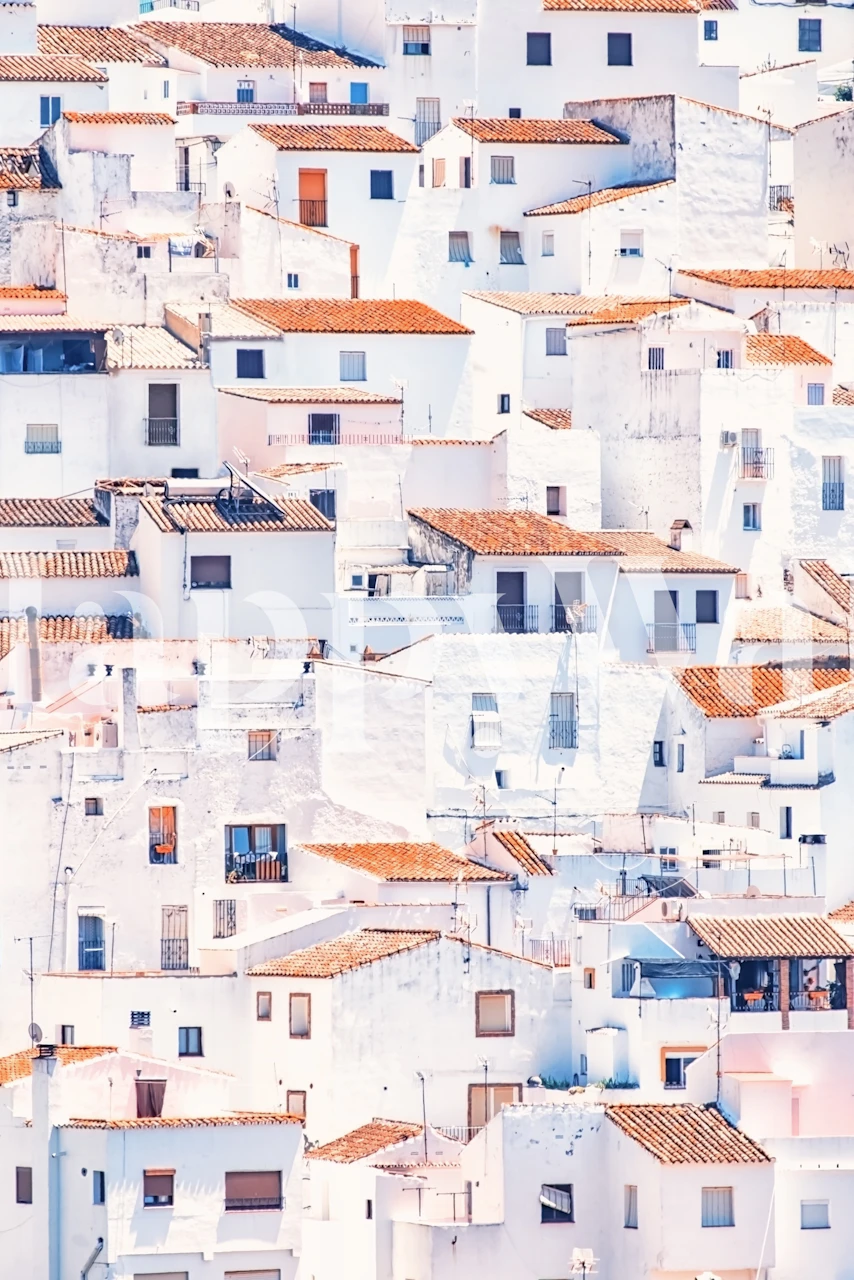Casares village wallpaper in a room