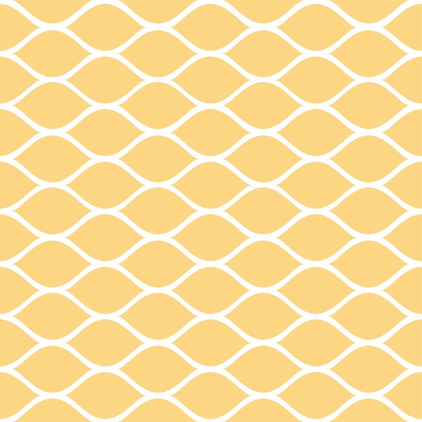 Mustard Yellow Ogee Pattern