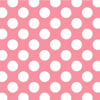 Pink White Polka Dots Art tapet