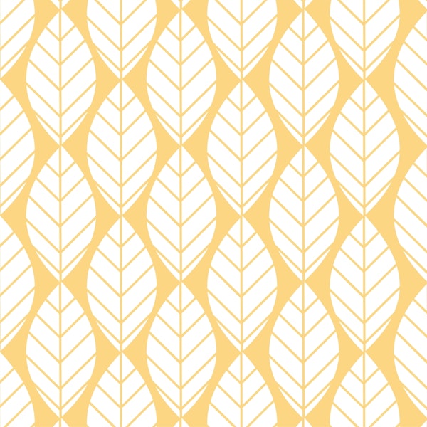 White Leaves Yellow Pattern