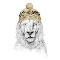 Winter lion tapete