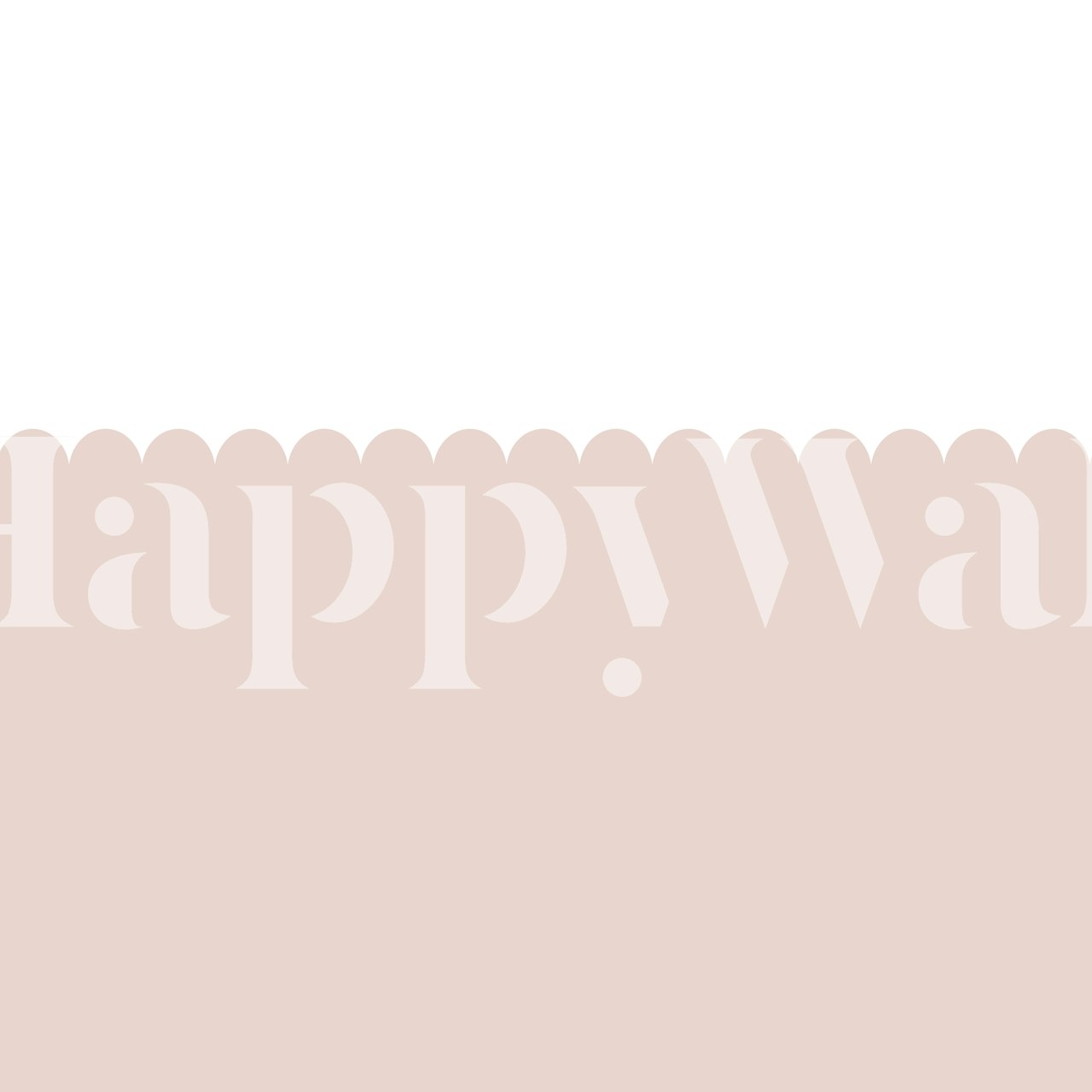 Blush pink and white scallop pattern wallpaper