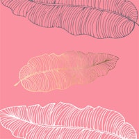 Pink Palm Leaves Nature Art tapete