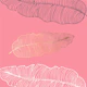 Pink Palm Leaves Nature Art