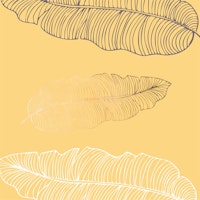 Saffron Yellow Palm Leaves tapete