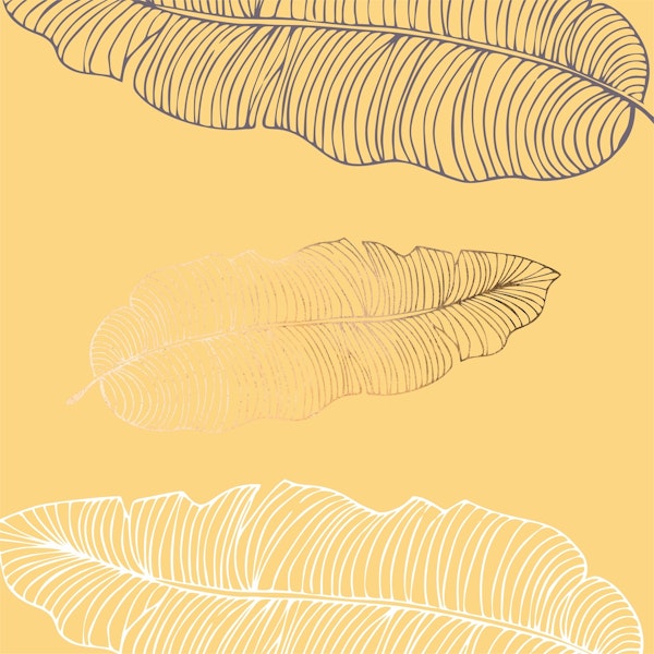 Saffron Yellow Palm Leaves