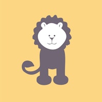 Mustard Yellow Brown Lion behang