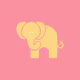 Girl kids room yellow elephant