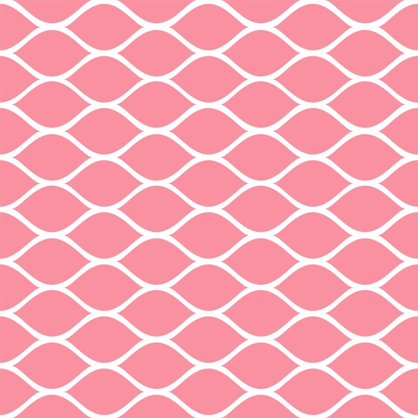 Pink Rose Ogee Geometric Art