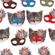 Mask and Cute Lovely Cat