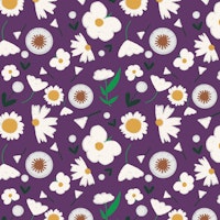 Marigold and Dandelion Purple carta da parati