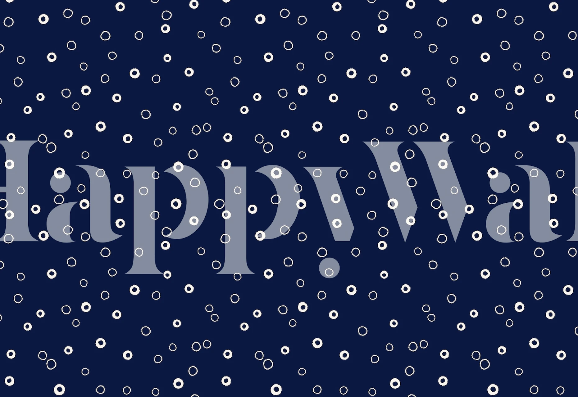 Navy blue background with white dotted circles wallpaper