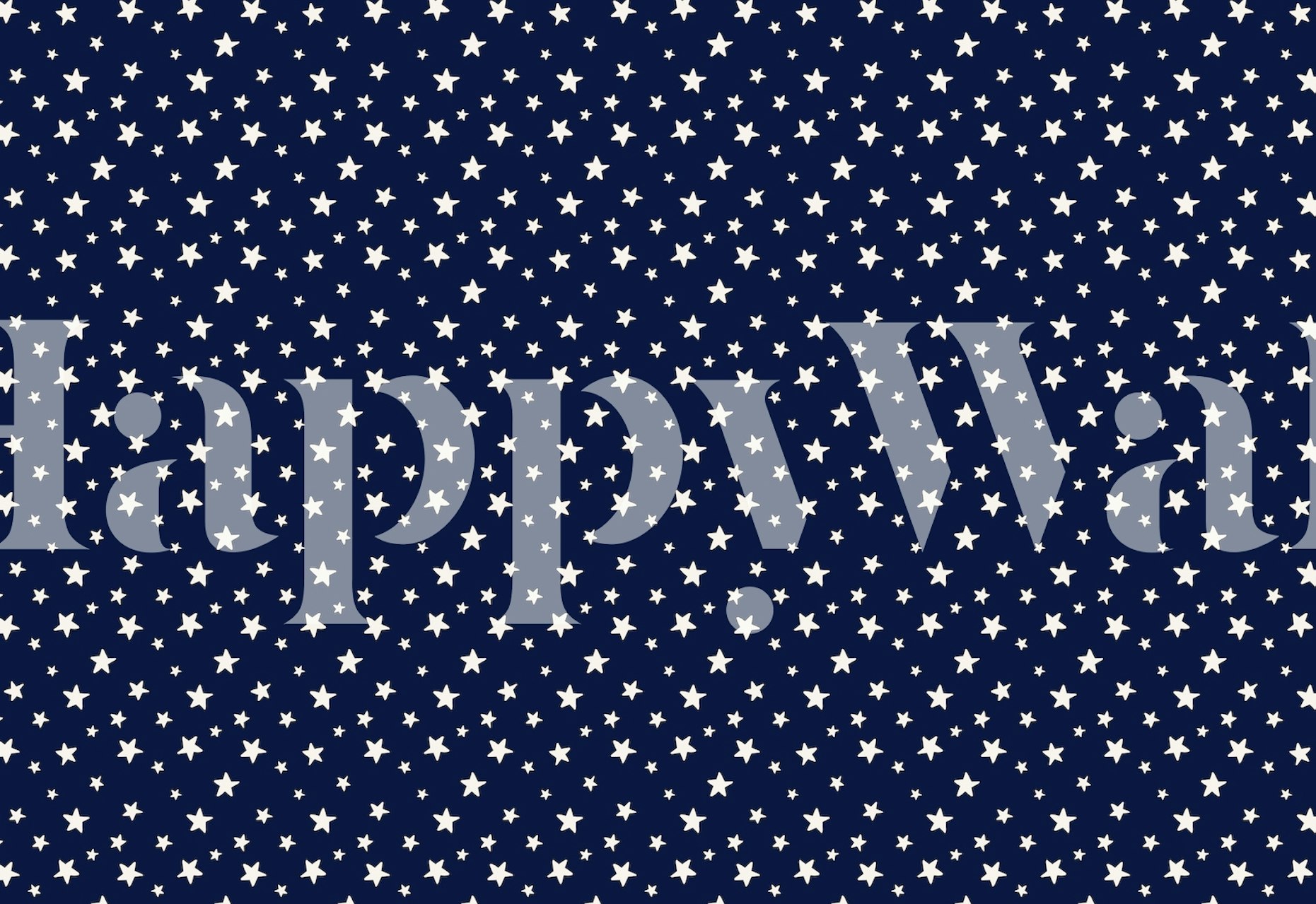 Navy blue background with scattered white stars wallpaper