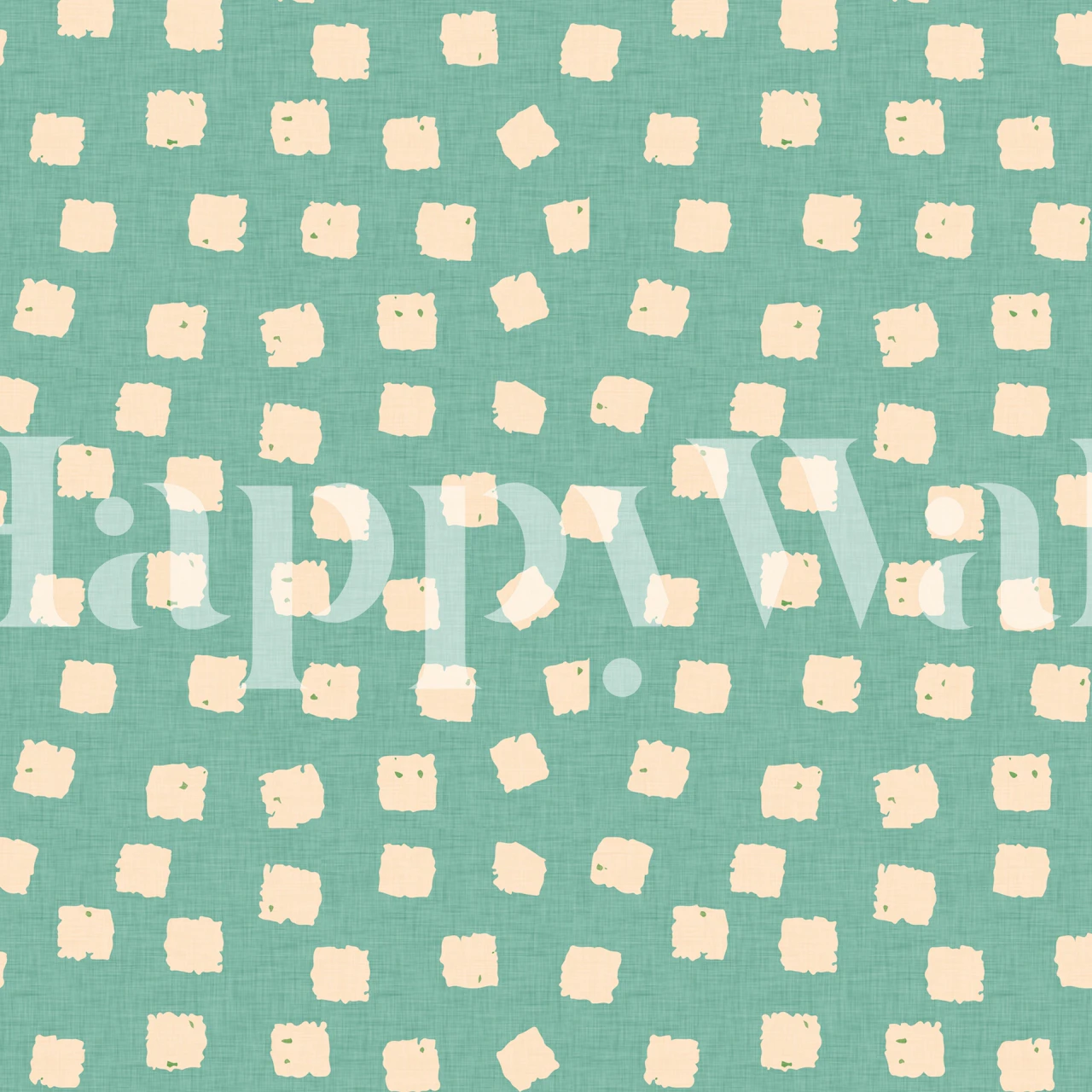 Mosses Cube Blue papel de pared en un ambiente de habitación