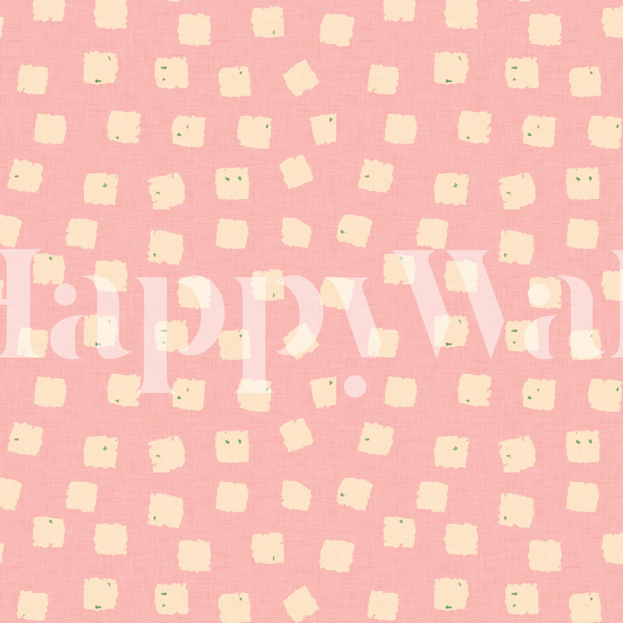 Mosses Cube Pink wall mural with geometric pattern on soft pink background