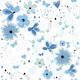 Abstract blue flowers