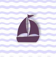 Pastel Violet Boat waves papiers peint