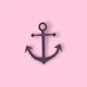 Light Pink Anchor Art