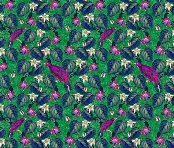 Paradise in Magenta Navy Green