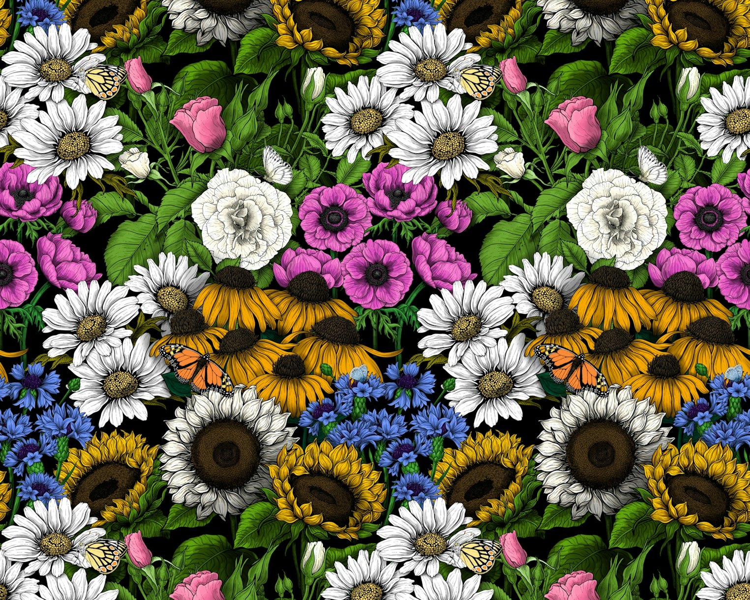 Garden bedding Collection 4 wallpaper Happywall
