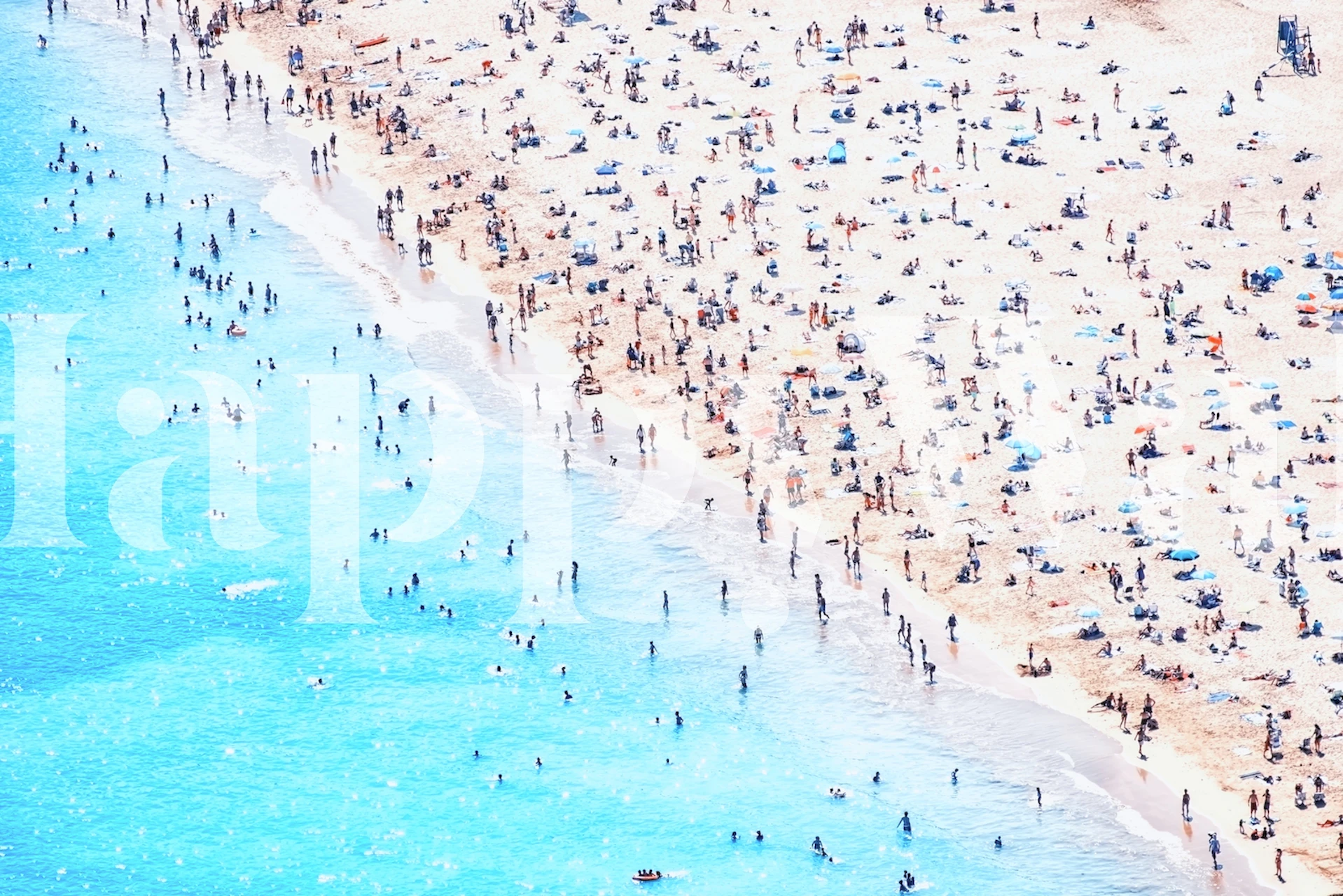 San Sebastian Beach behang in een kamer