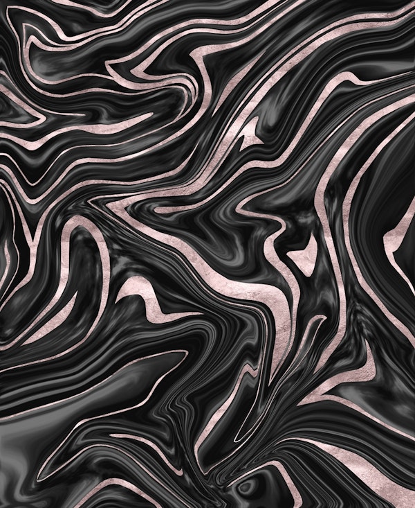 Black Gray Rose Gold Marble 1