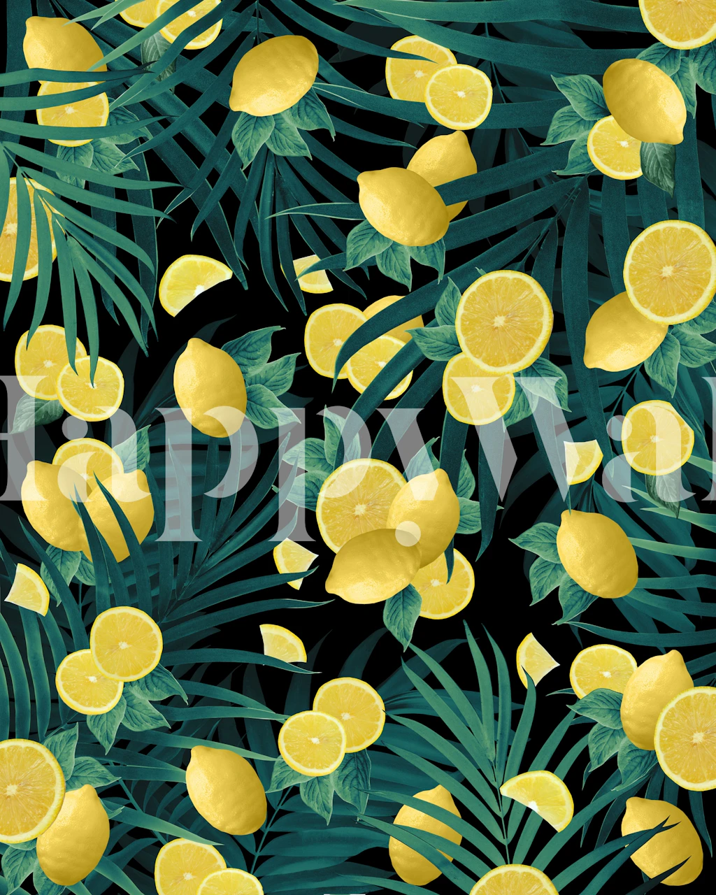 Tropisch citroenontwerp in een kamer
