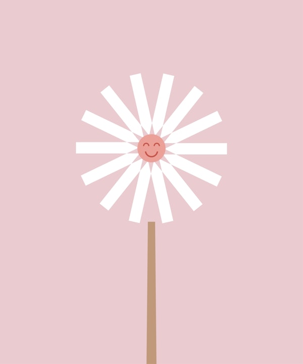 Happy Daisy soft pink panel