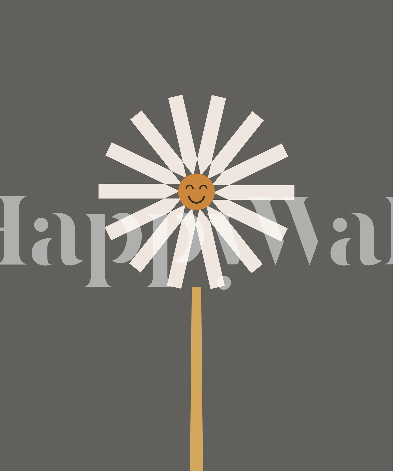 Happy Daisy boho panel wallpaper Happywall